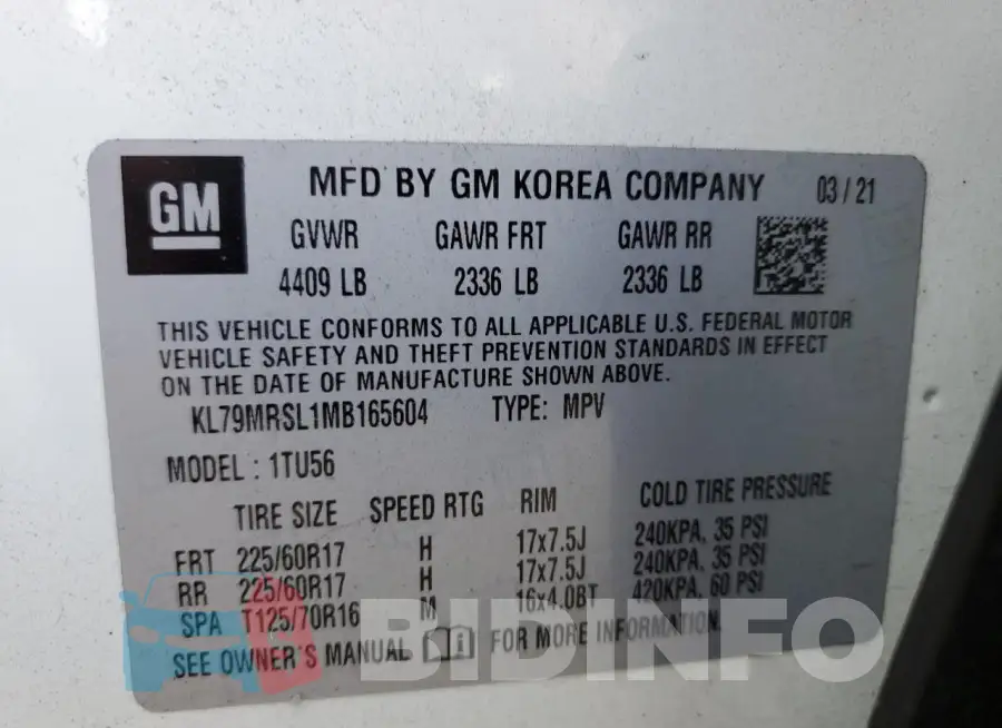 KL79MRSL1MB165604 Photo# 13