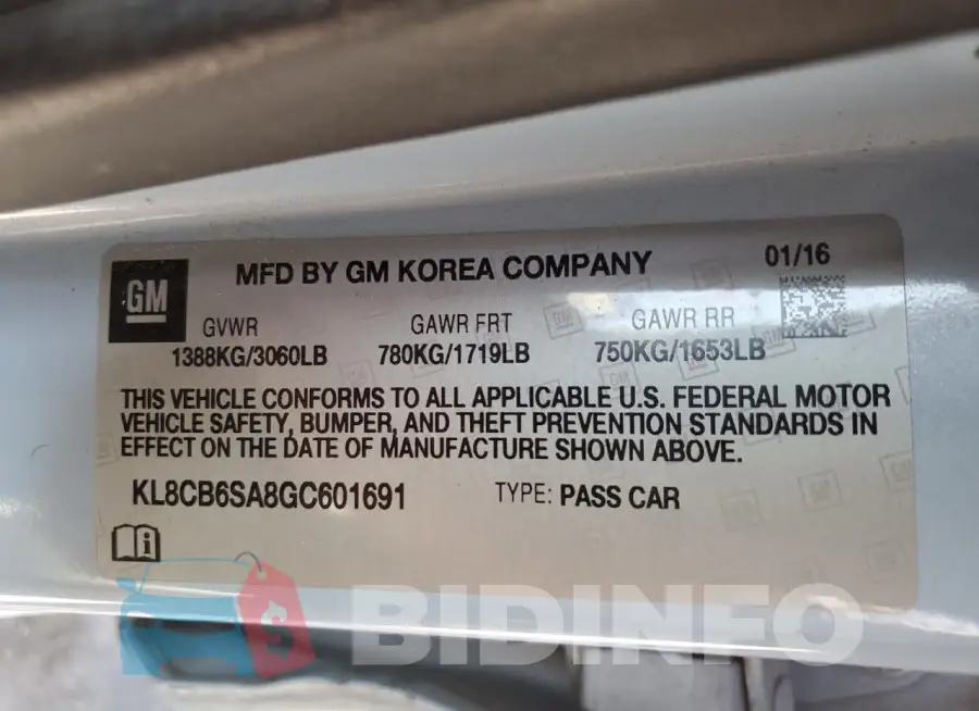 KL8CB6SA8GC601691 Photo# 12