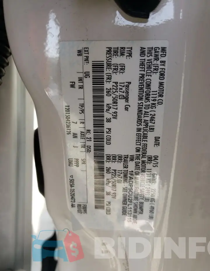 1FADP5CU2FL113115 Photo# 13