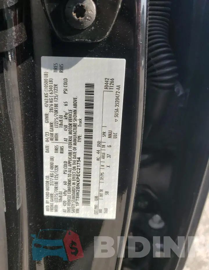 1FT8W2BNXPEC21754 Photo# 12