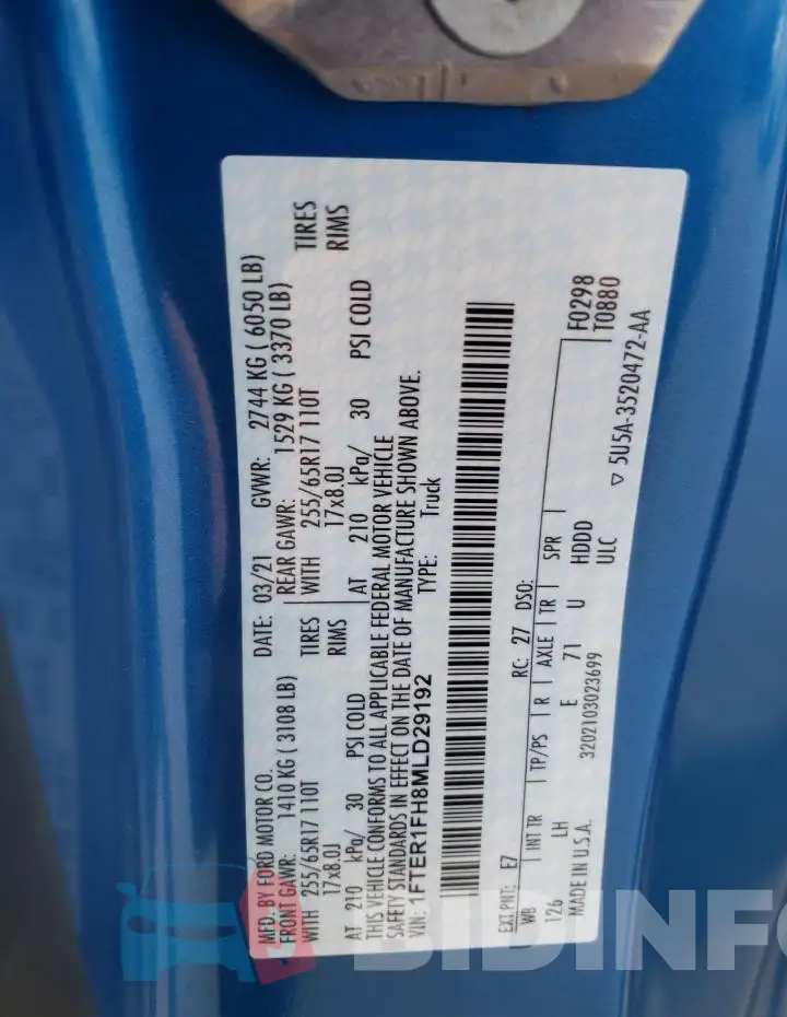 1FTER1FH8MLD29192 Photo# 13