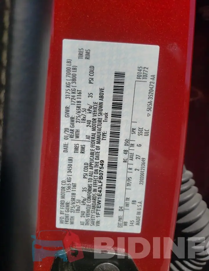 1FTEW1E43LFB07549 Photo# 12