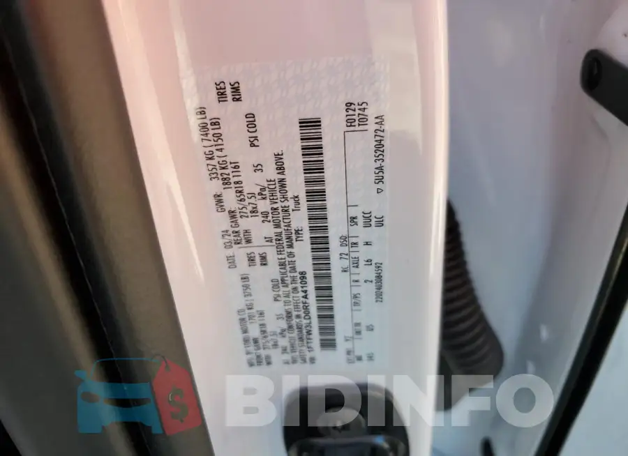 1FTFW3LD0RFA41098 Photo# 13