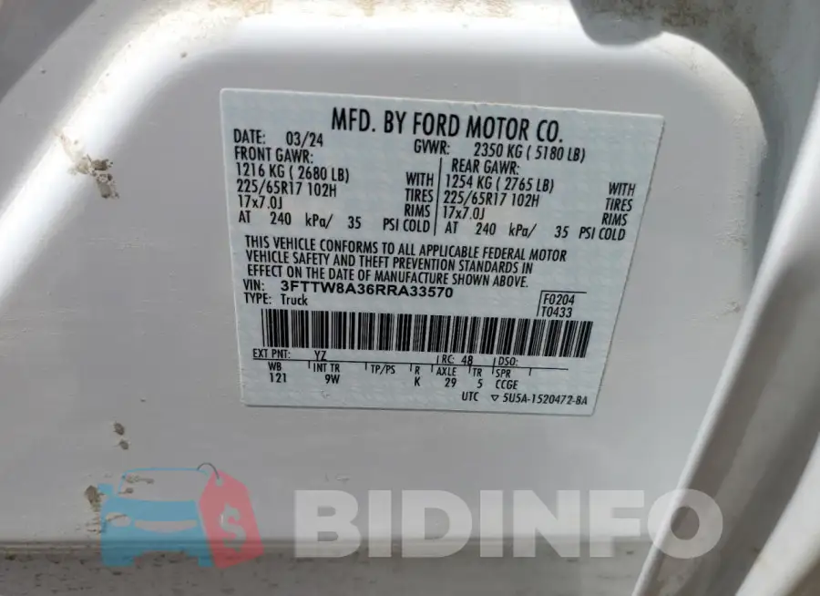 3FTTW8A36RRA33570 Photo# 12