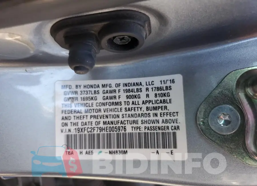 19XFC2F79HE005976 Photo# 12