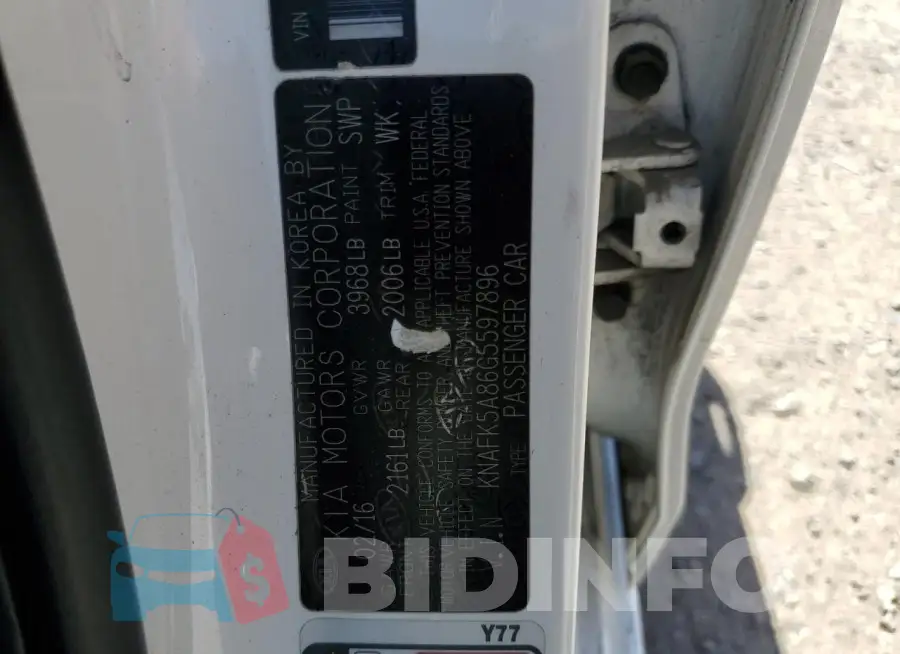 KNAFK5A86G5597896 Photo# 13