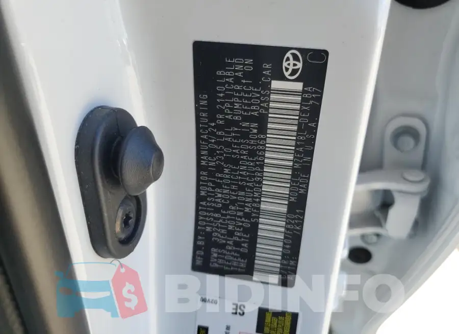 5YFB4MDE9RP166868 Photo# 12