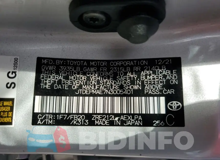 JTDEPMAE7N3005401 Photo# 12