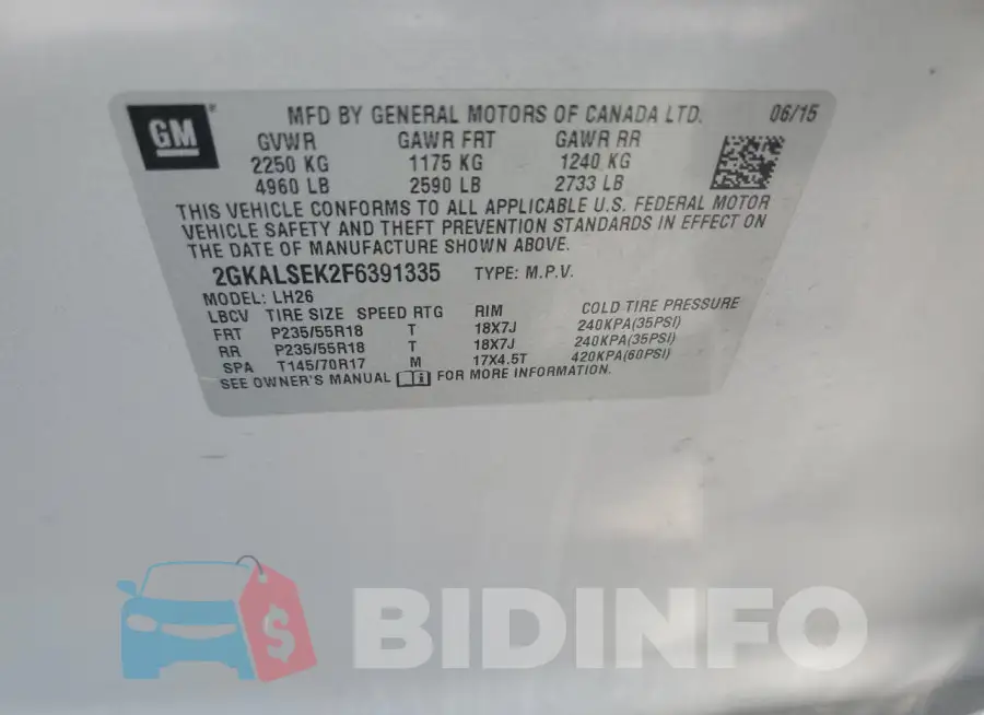 2GKALSEK2F6391335 Photo# 12
