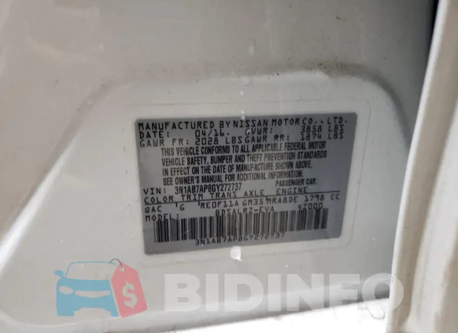 3N1AB7AP8GY272737 Photo# 12