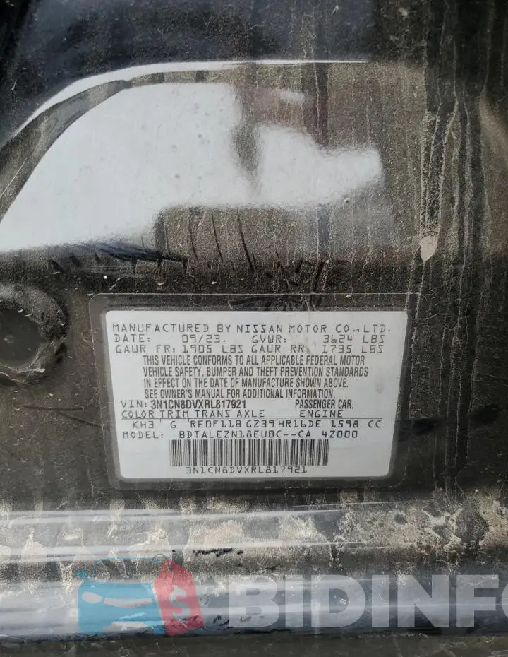 3N1CN8DVXRL817921 Photo# 12