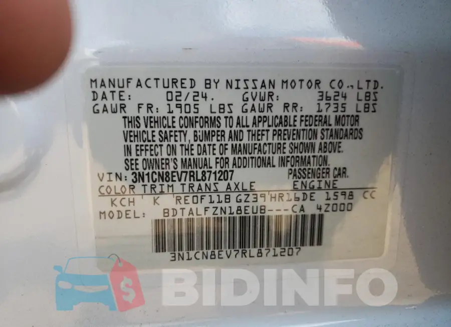 3N1CN8EV7RL871207 Photo# 13