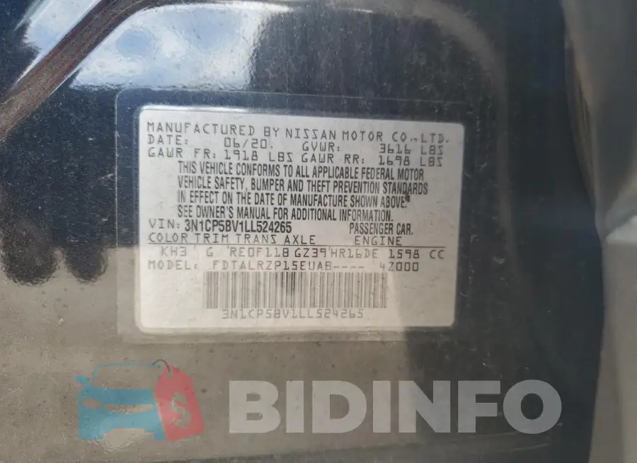 3N1CP5BV1LL524265 Photo# 13