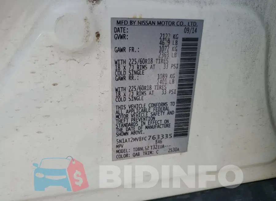 5N1AT2MV8FC763335 Photo# 13