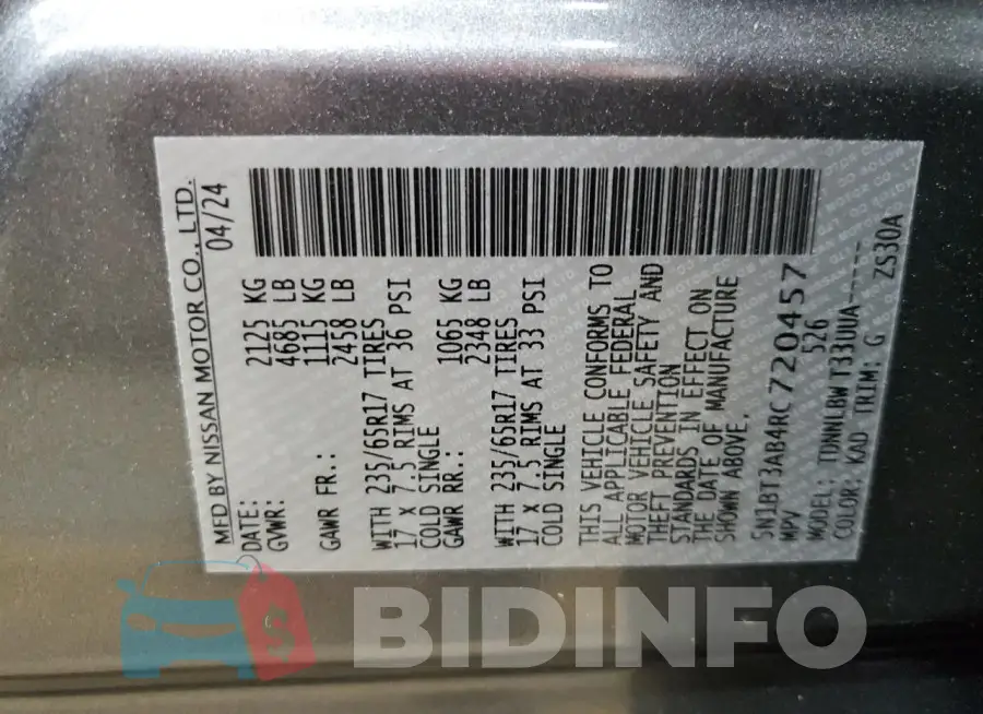 5N1BT3AB4RC720457 Photo# 12