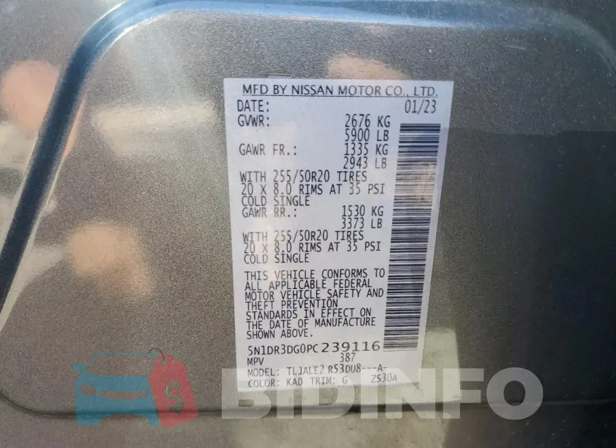 5N1DR3DG0PC239116 Photo# 13
