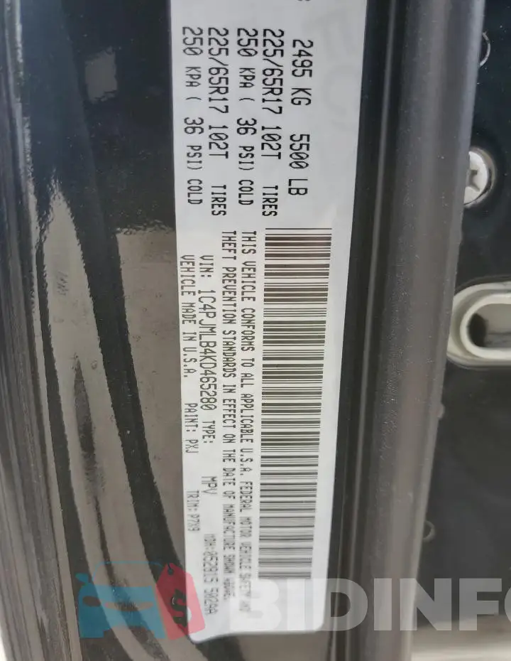 1C4PJMLB4KD465280 Photo# 13