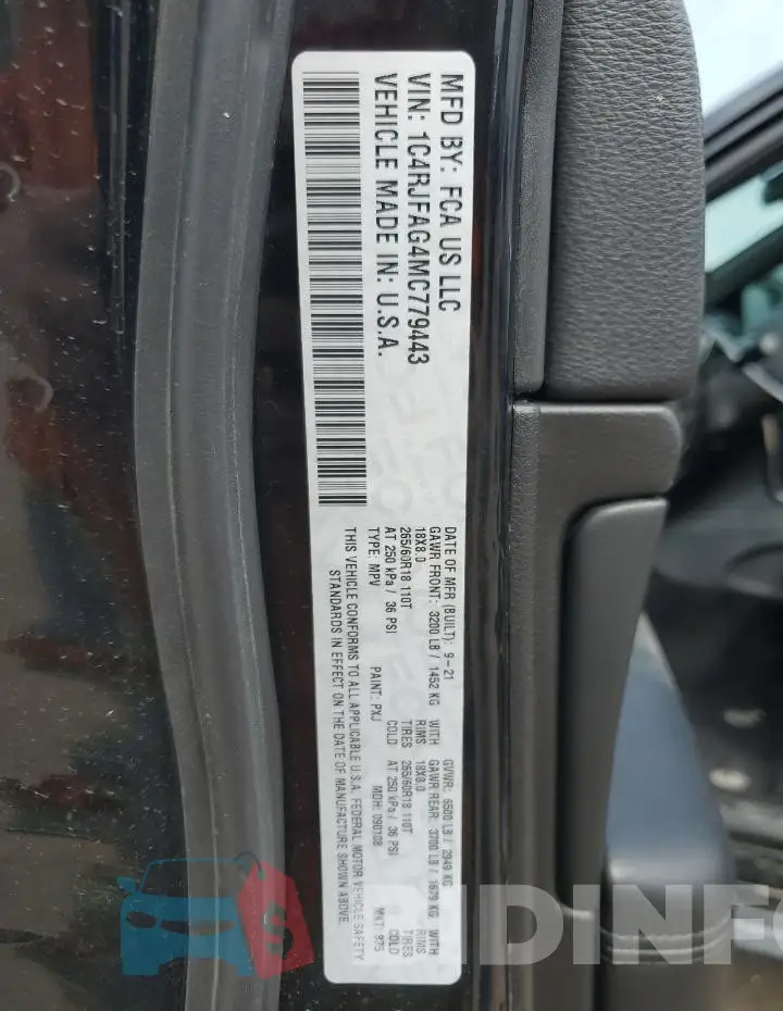1C4RJFAG4MC779443 Photo# 13