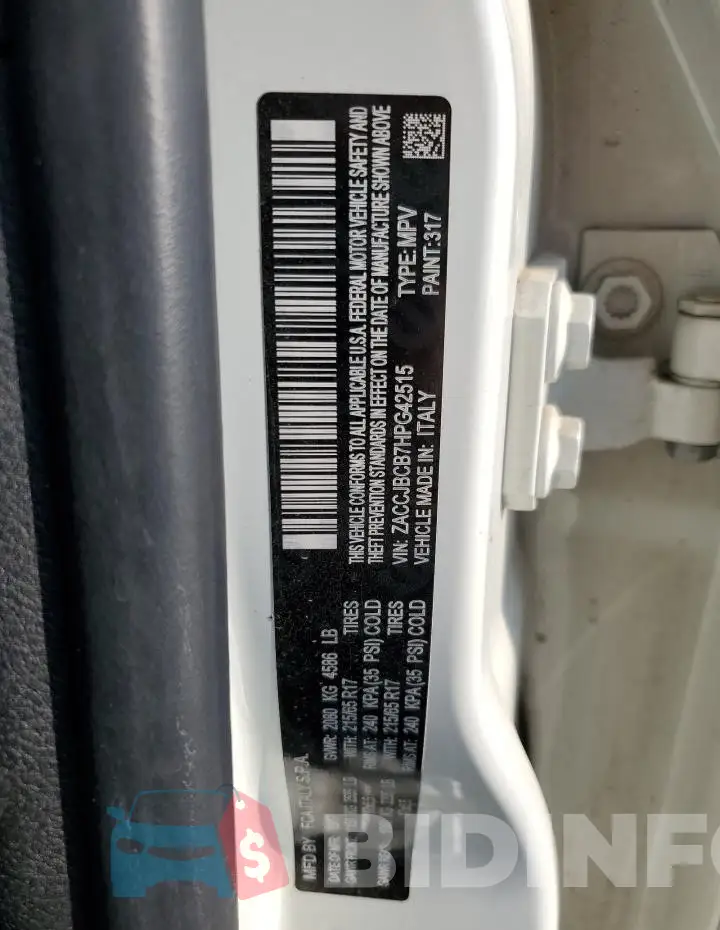 ZACCJBCB7HPG42515 Photo# 13