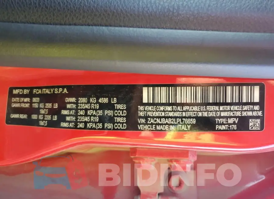 ZACNJBAB2LPL76659 Photo# 13
