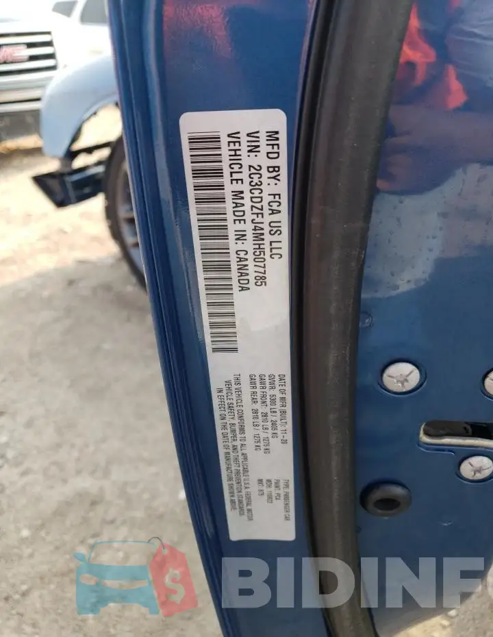 2C3CDZFJ4MH507785 Photo# 13