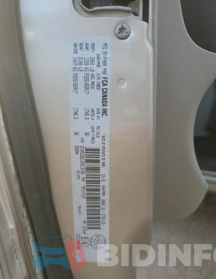 2C4RDGBG1GR219189 Photo# 13