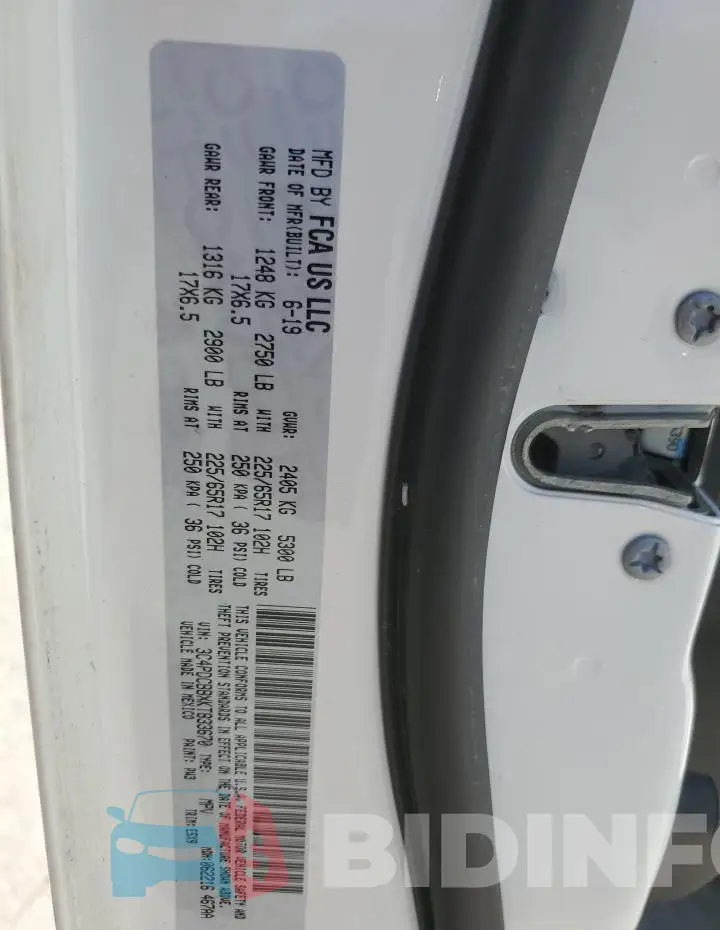 3C4PDCBBXKT833670 Photo# 12