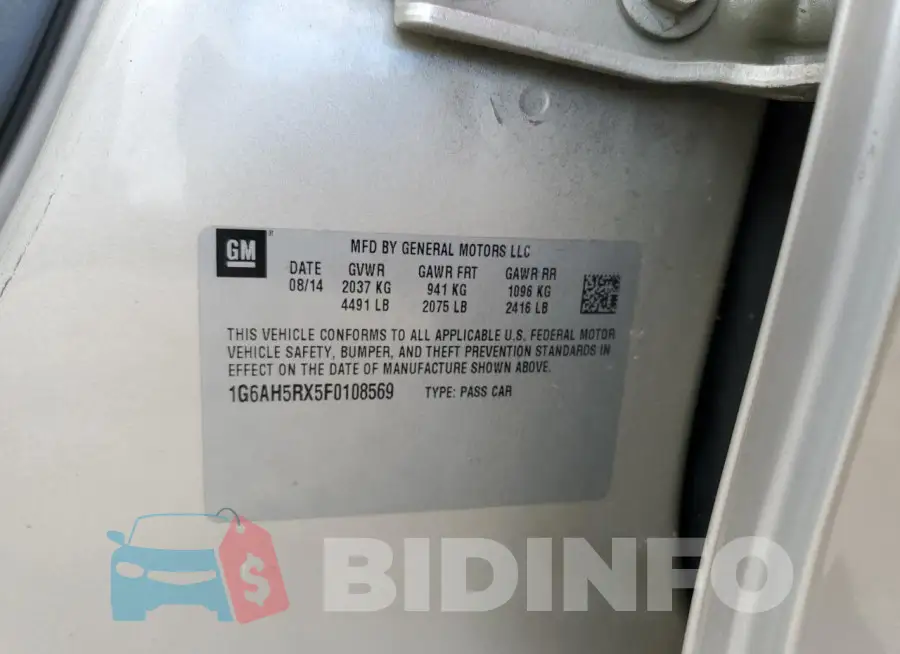 1G6AH5RX5F0108569 Photo# 13