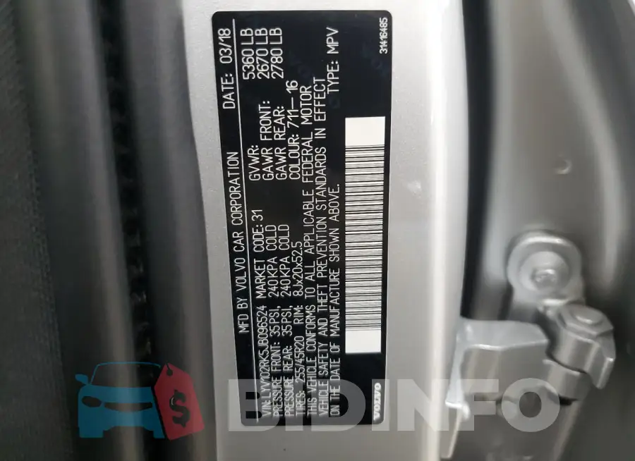 LYV102RK5JB096524 Photo# 14