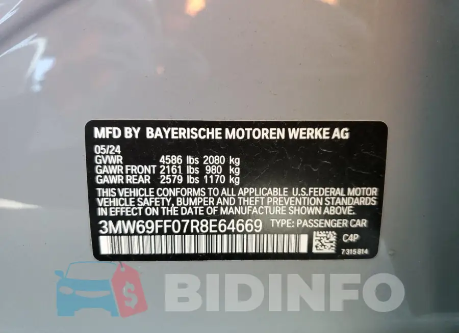 3MW69FF07R8E64669 Photo# 13