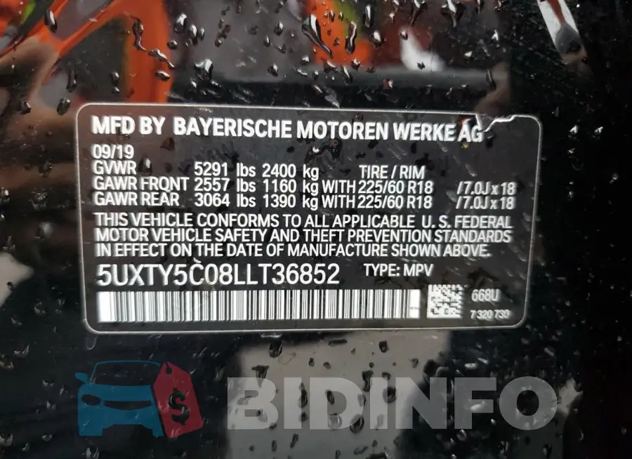 5UXTY5C08LLT36852 Photo# 13