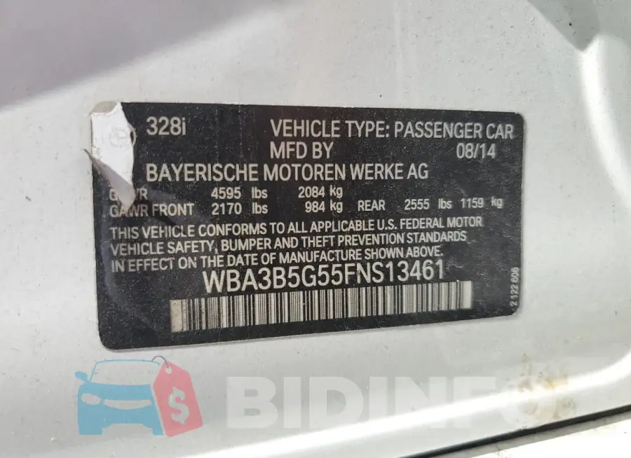WBA3B5G55FNS13461 Photo# 12