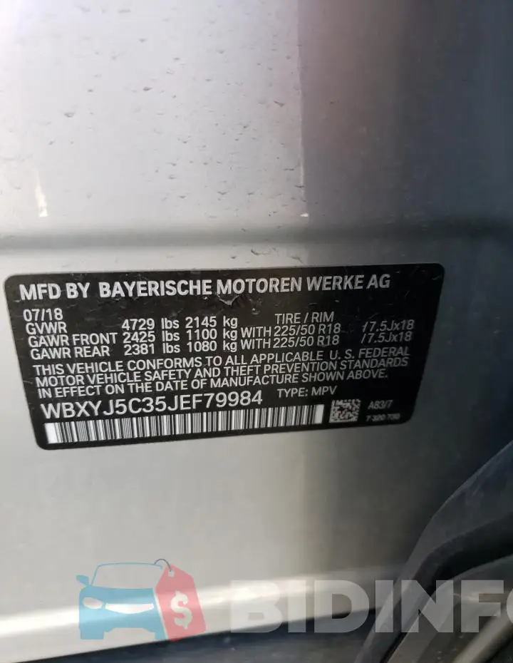 WBXYJ5C35JEF79984 Photo# 14