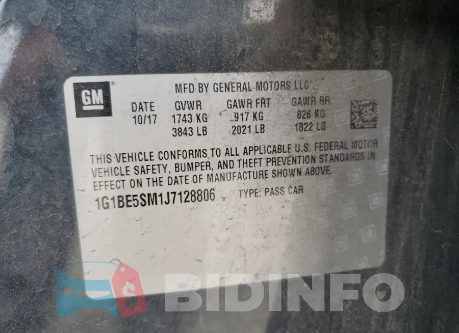 1G1BE5SM1J7128806 Photo# 13