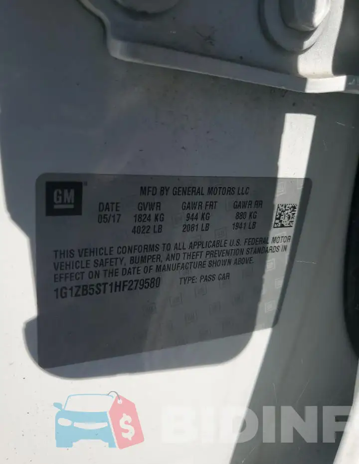 1G1ZB5ST1HF279580 Photo# 12