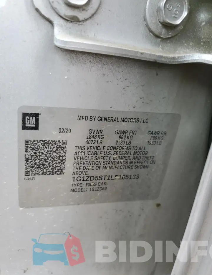 1G1ZD5ST1LF105138 Photo# 12