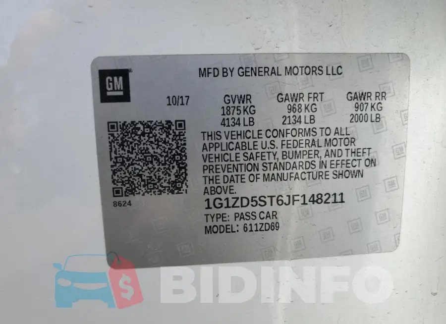 1G1ZD5ST6JF148211 Photo# 12