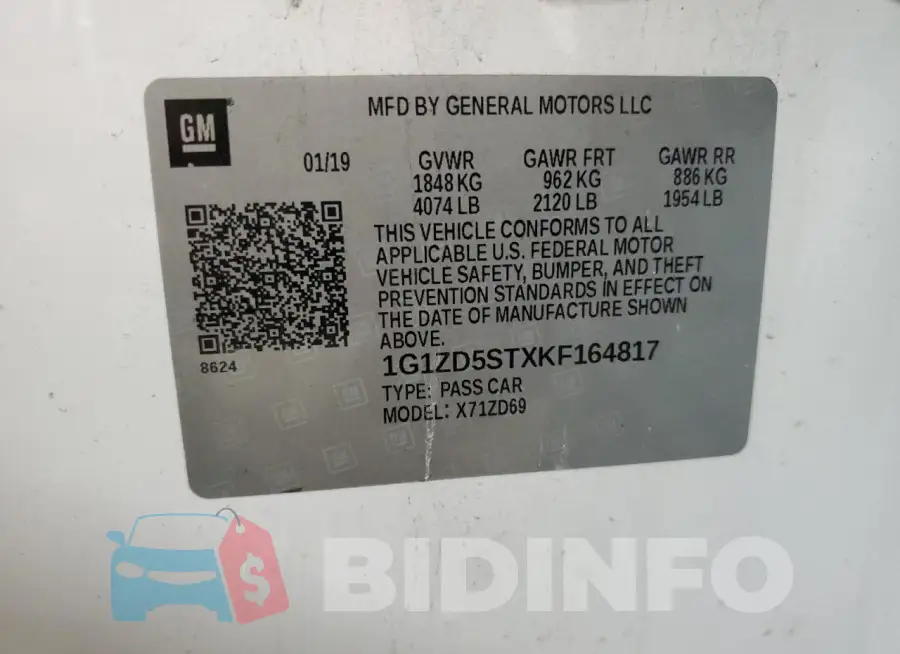 1G1ZD5STXKF164817 Photo# 12