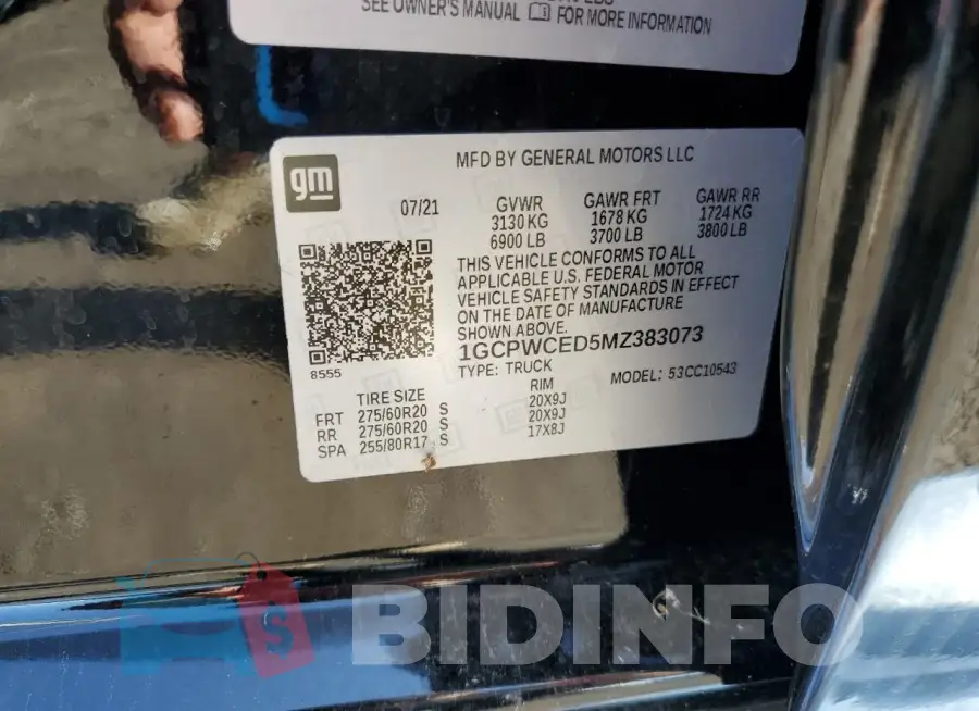 1GCPWCED5MZ383073 Photo# 12