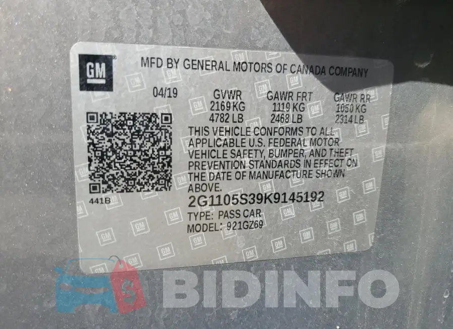 2G1105S39K9145192 Photo# 13