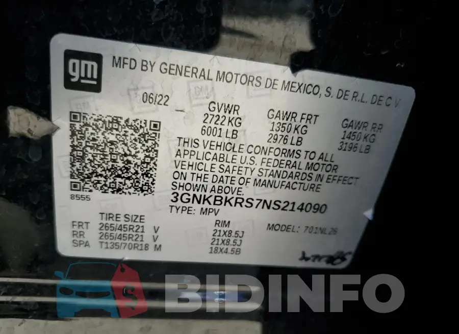 3GNKBKRS7NS214090 Photo# 13