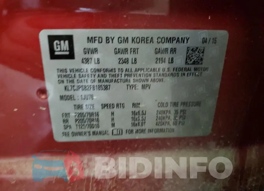 KL7CJPSB2FB185387 Photo# 14