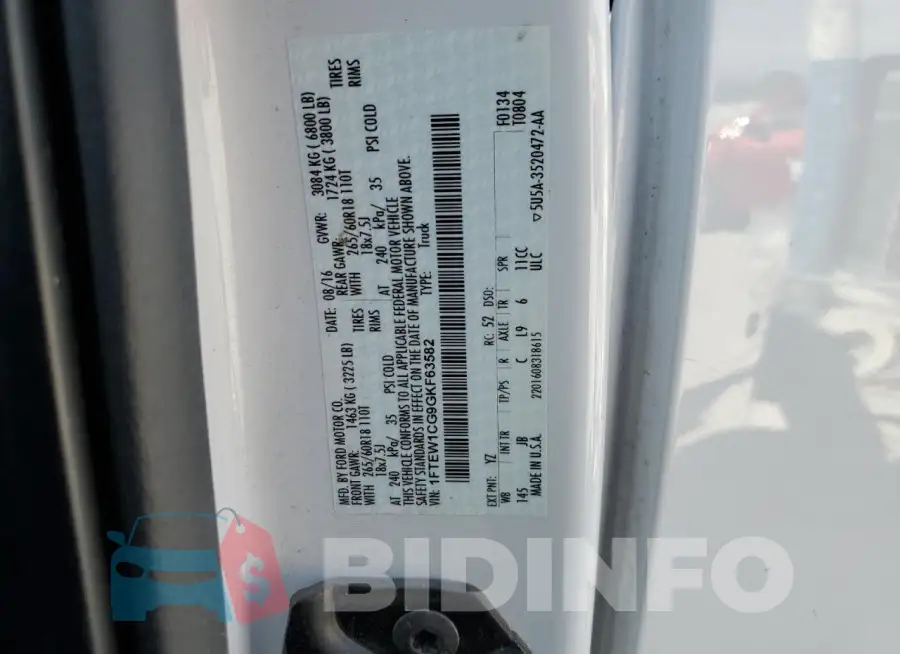 1FTEW1CG9GKF63582 Photo# 13