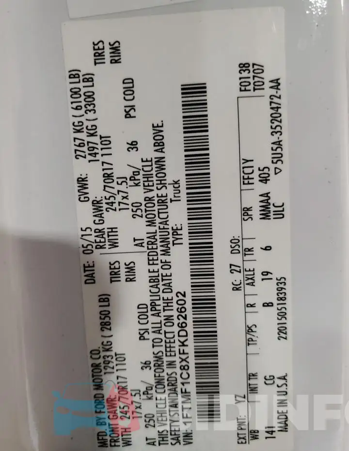 1FTMF1C8XFKD62602 Photo# 13