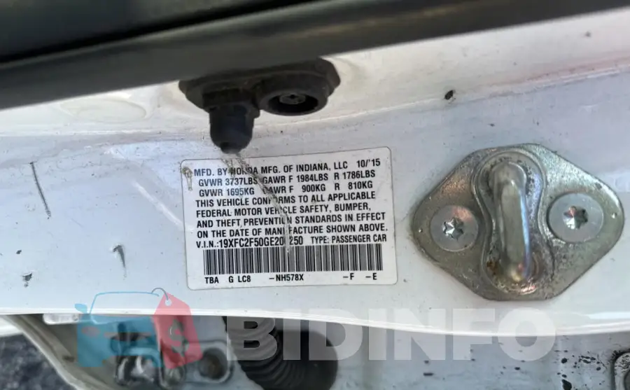 19XFC2F50GE200250 Photo# 10