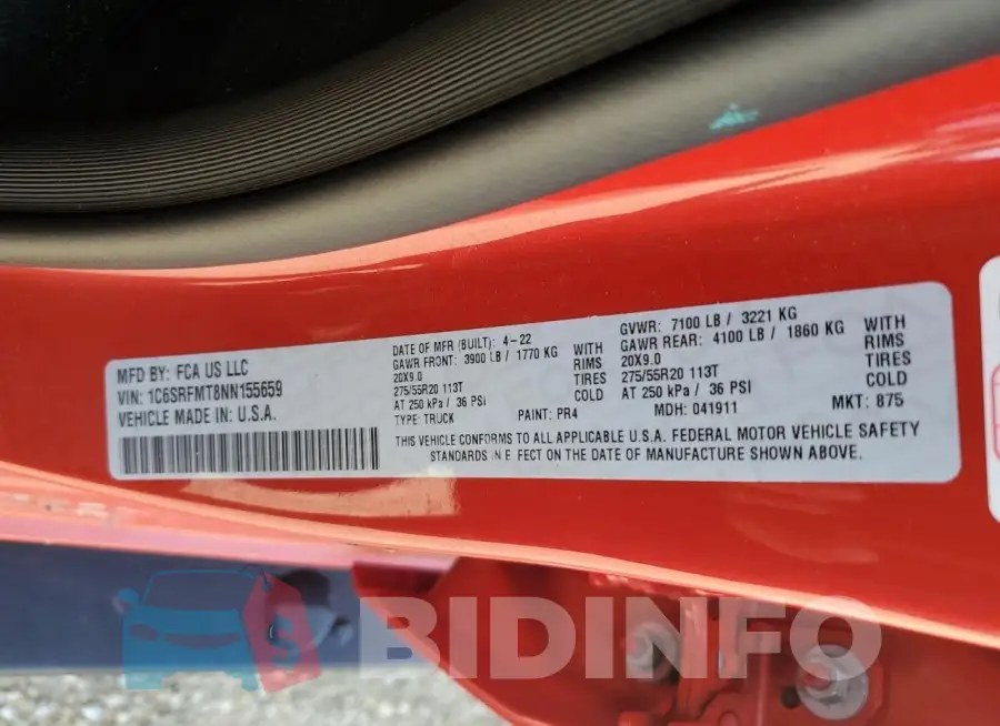 1C6SRFMT8NN155659 Photo# 14