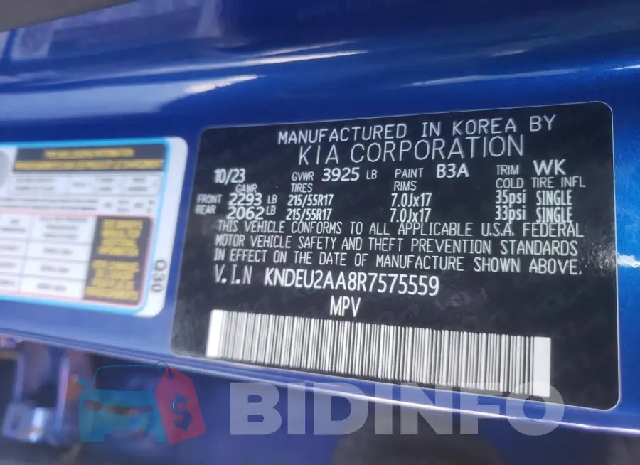 KNDEU2AA8R7575559 Photo# 14