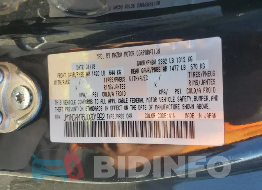 JM1NDAM76J0201992 Photo# 12