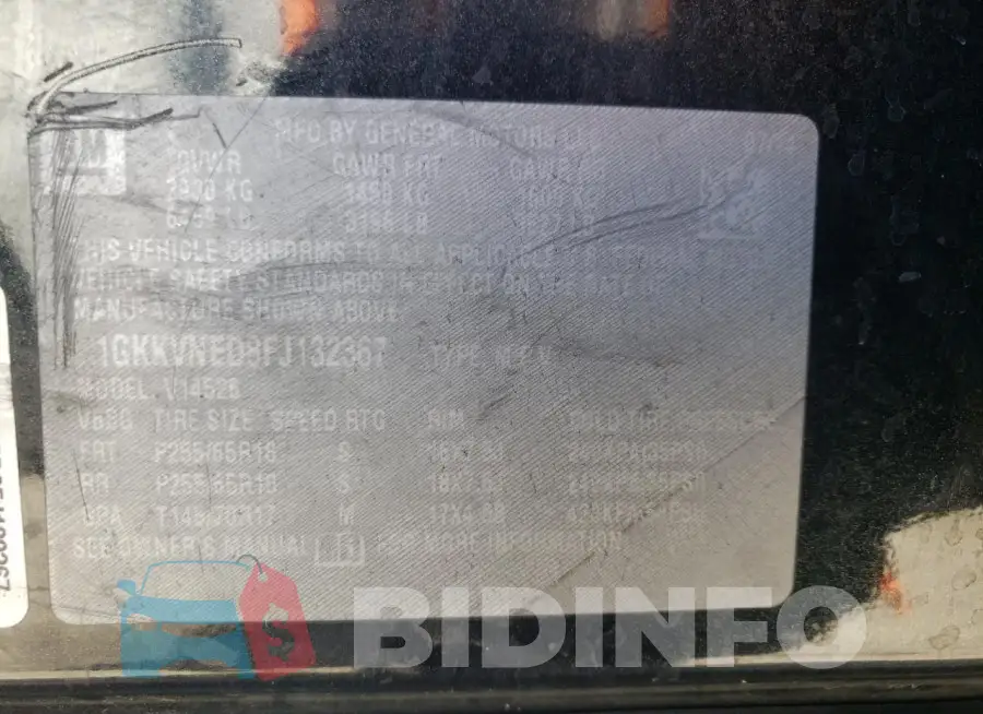 1GKKVNED8FJ132367 Photo# 13