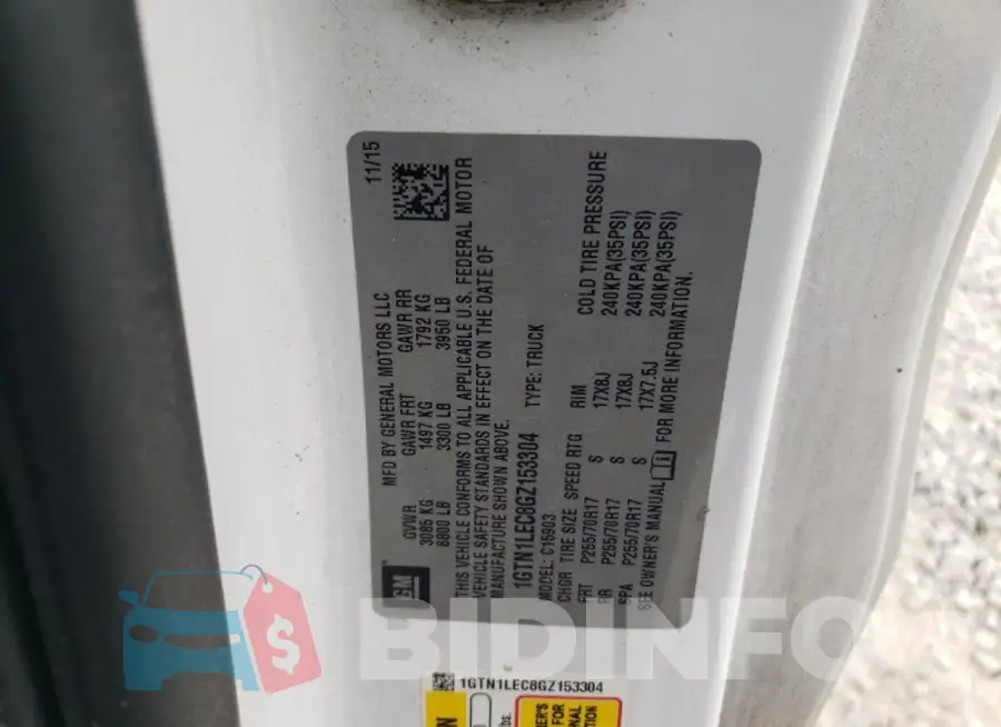 1GTN1LEC8GZ153304 Photo# 12
